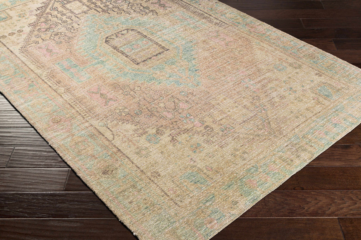Rickinghall Peach&Sage Medallion Beige Rug
