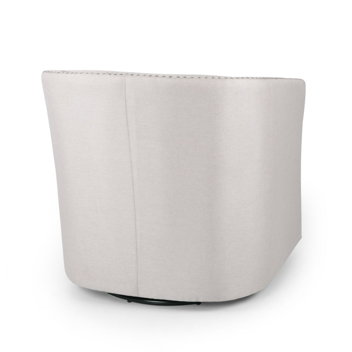 Riverbed Upholstered Swivel Chair with Nailhead Trim and Sloped Arms - Accent Chairs