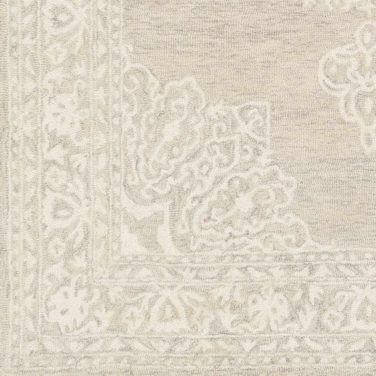 Roessleville Cream Wool Area Rug