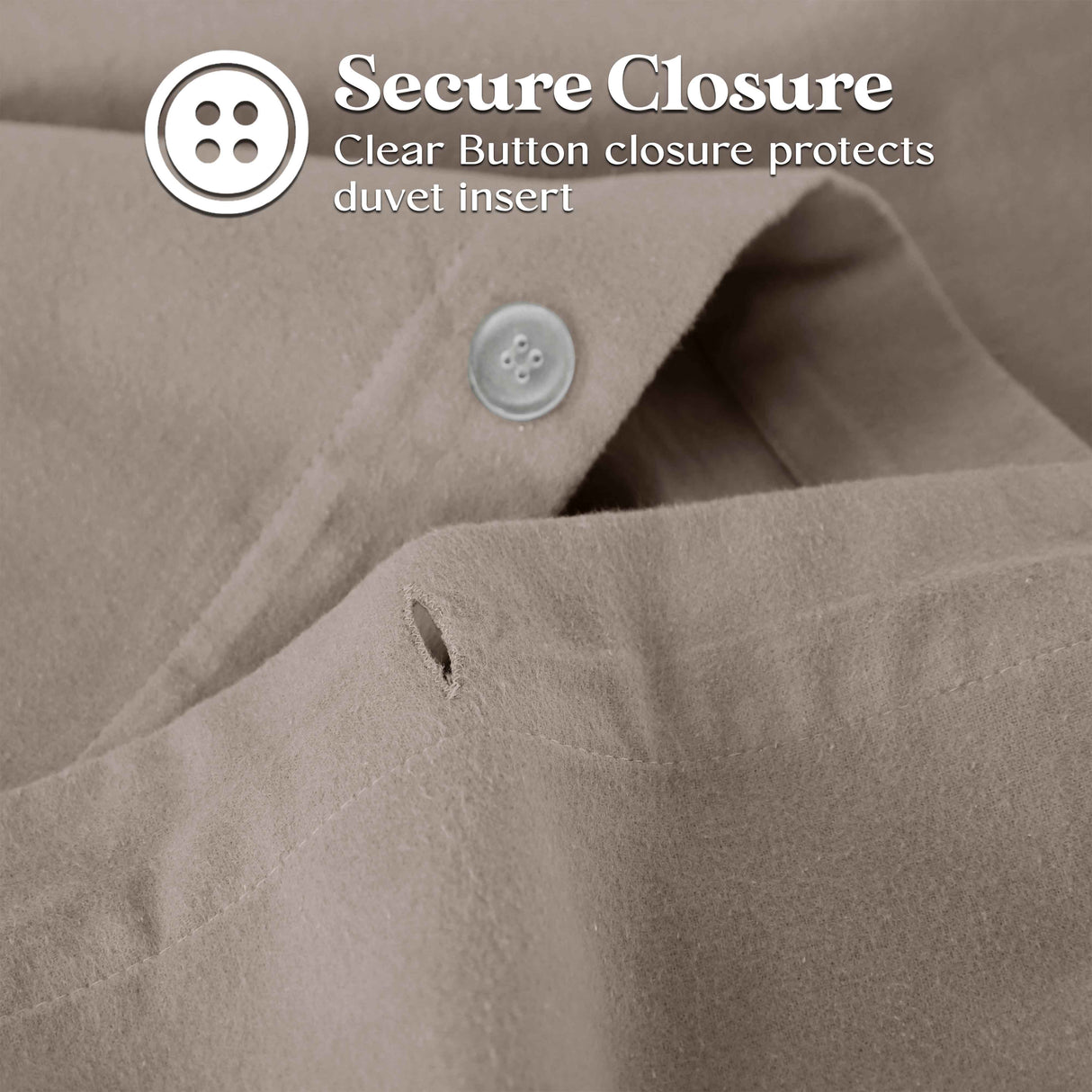 Rome Flannel Cotton Fuzzy Warm Solid Duvet Cover Set - Duvet Cover Set by Superior Brand