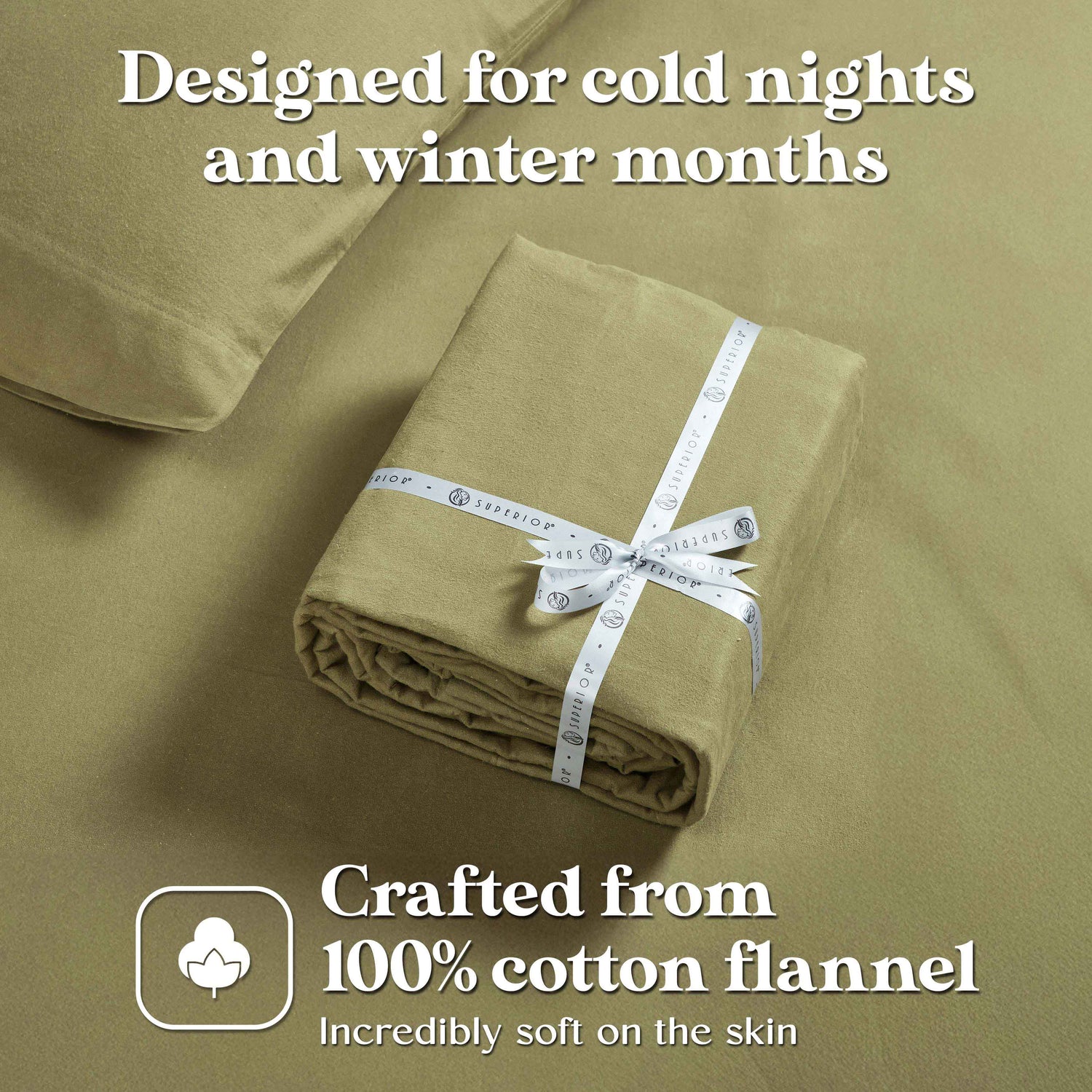 100% Cotton Flannel Sheet Set Solid Deep Pocket Fuzzy Warm Rome - Sheet Set by Superior Brand