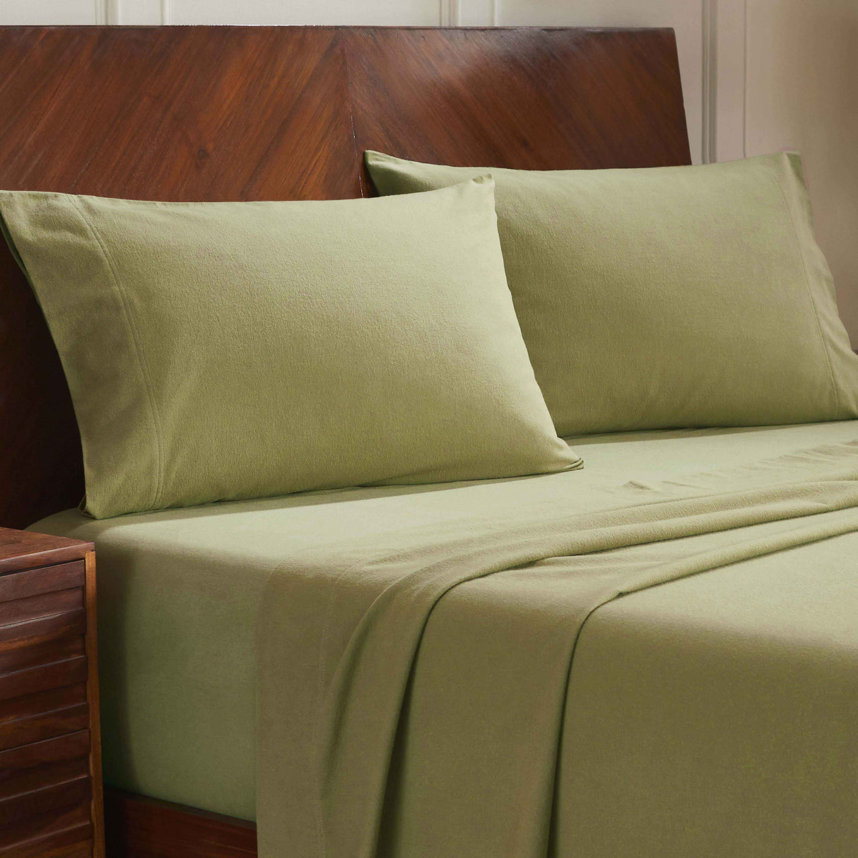 Rome Flannel Cotton Solid Fuzzy Pillowcases, Set of 2 - Pillowcases by Superior Brand