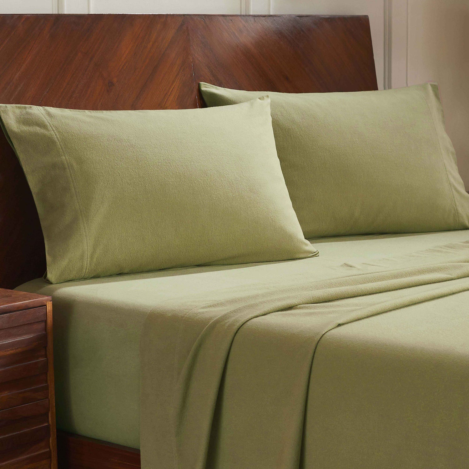 Rome Flannel Cotton Solid Fuzzy Pillowcases, Set of 2 - Pillowcases by Superior Brand