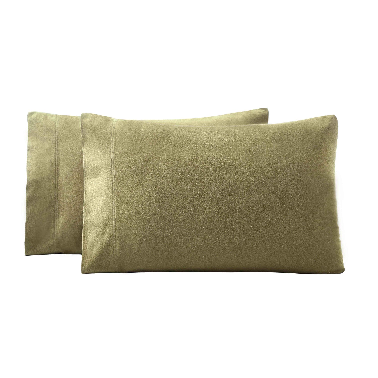 Rome Flannel Cotton Solid Fuzzy Pillowcases, Set of 2 - Pillowcases by Superior Brand