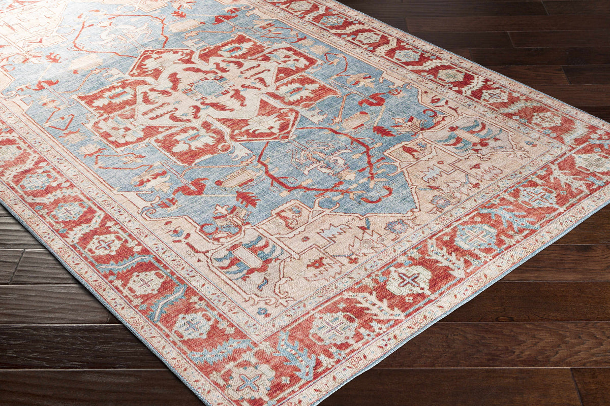 Ruskington Red&Pink Medallion Rug - Clearance