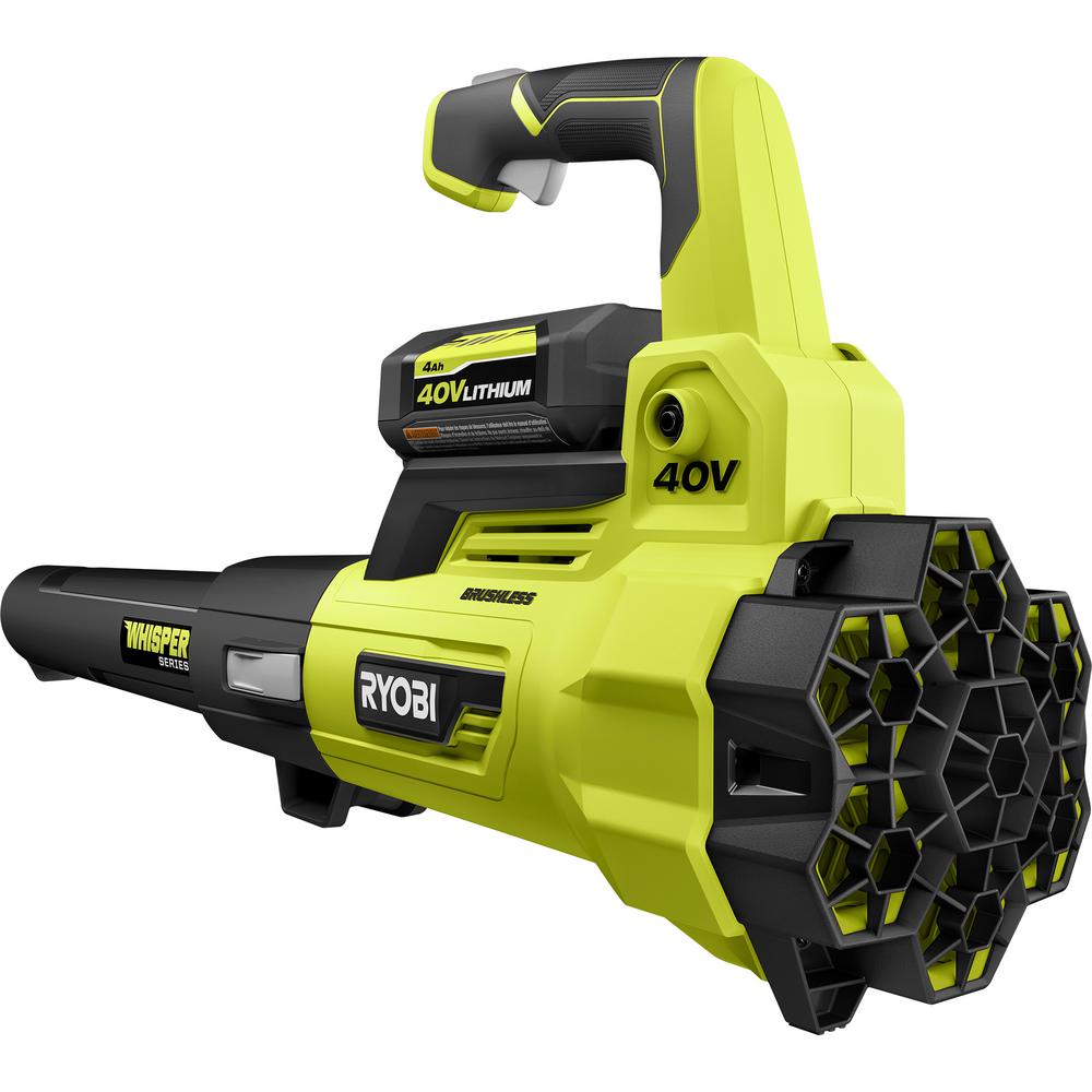 Open Box - RYOBI RY40470VNM 40-Volt Lithium-Ion Brushless Cordless Leaf Blower w/ Battery