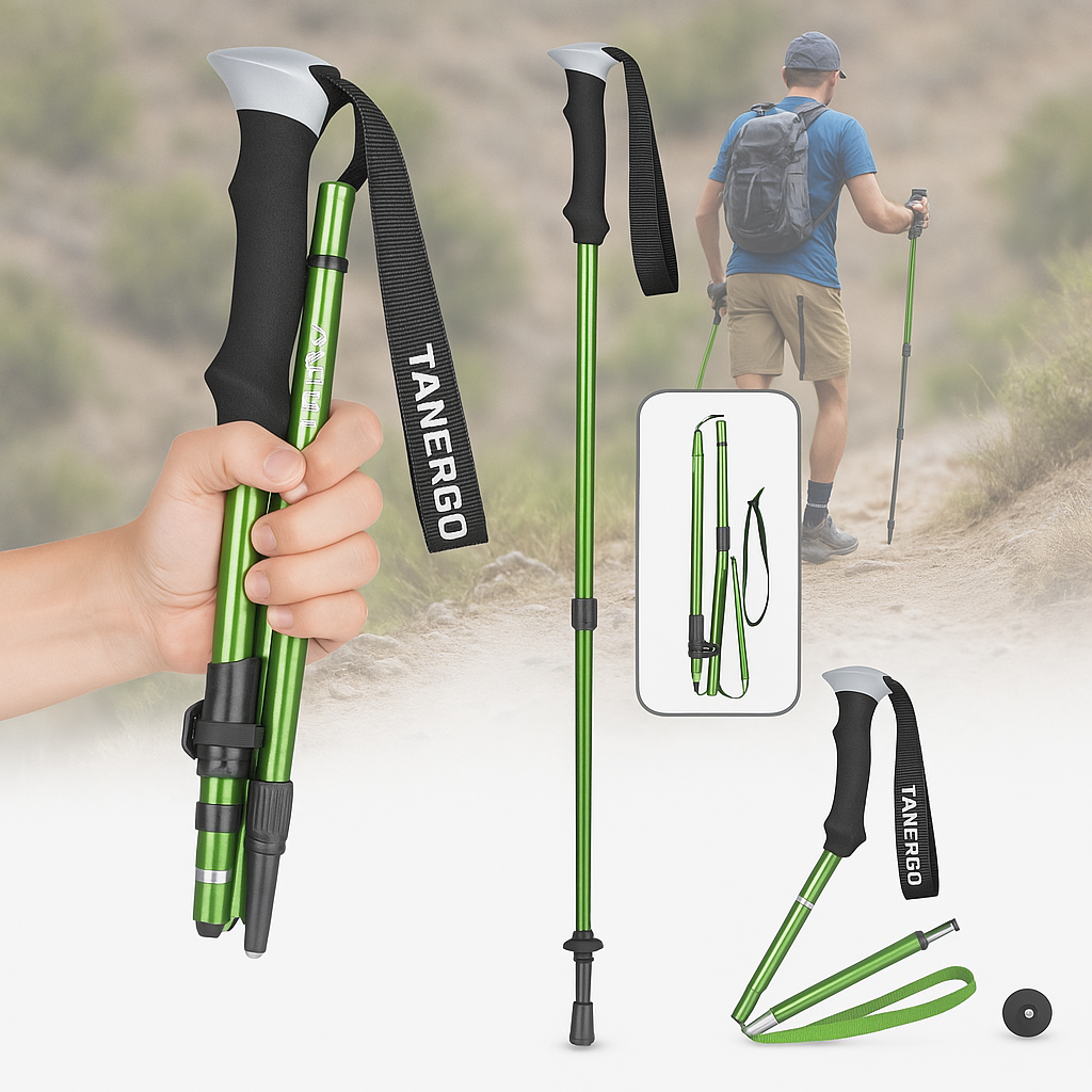 Adjustable Foldable Hiking Poles 110–135cm Trekking Sticks