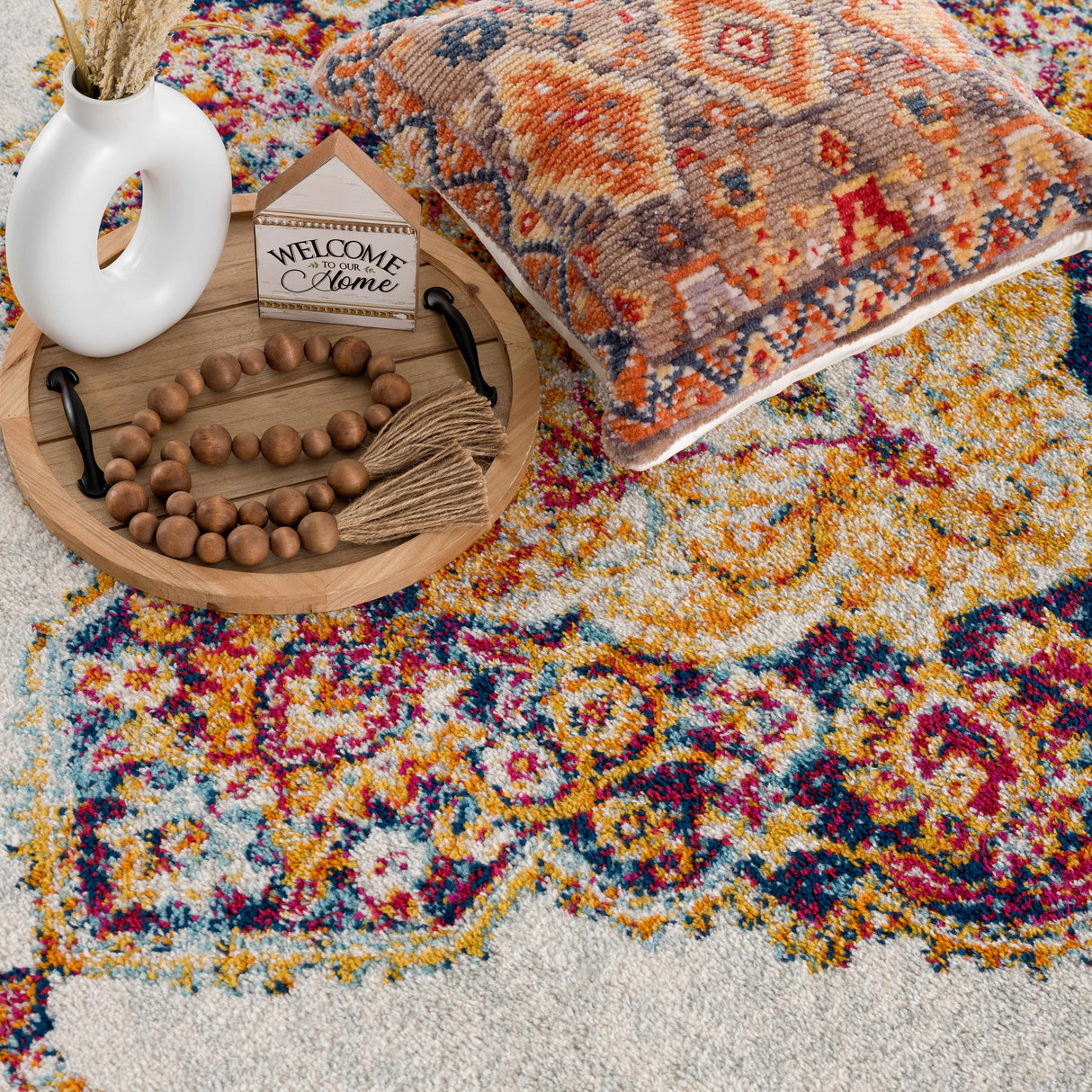Istanbul Orange Area Rug - Clearance