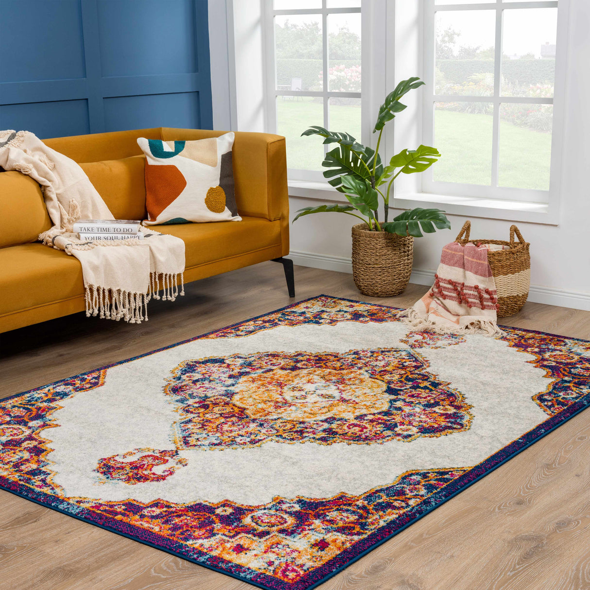 Istanbul Orange Area Rug - Clearance