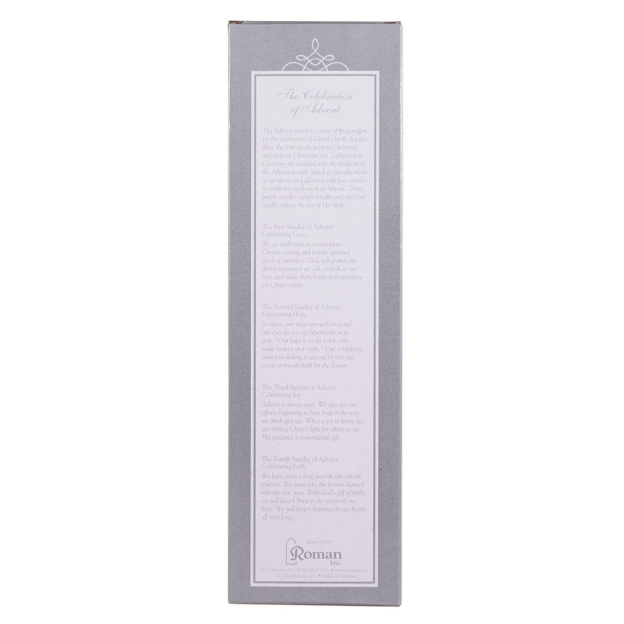 Slim Advent Candle 4 Piece Set