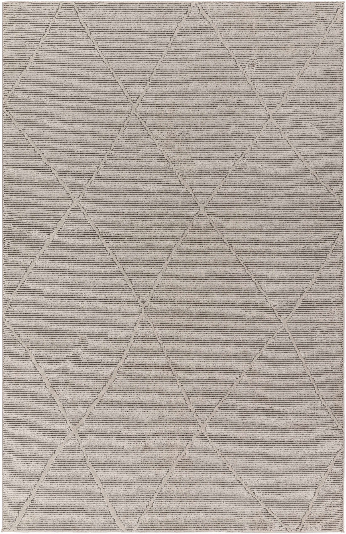 Aldis Grey Plush Textured Washable Rug - Clearance