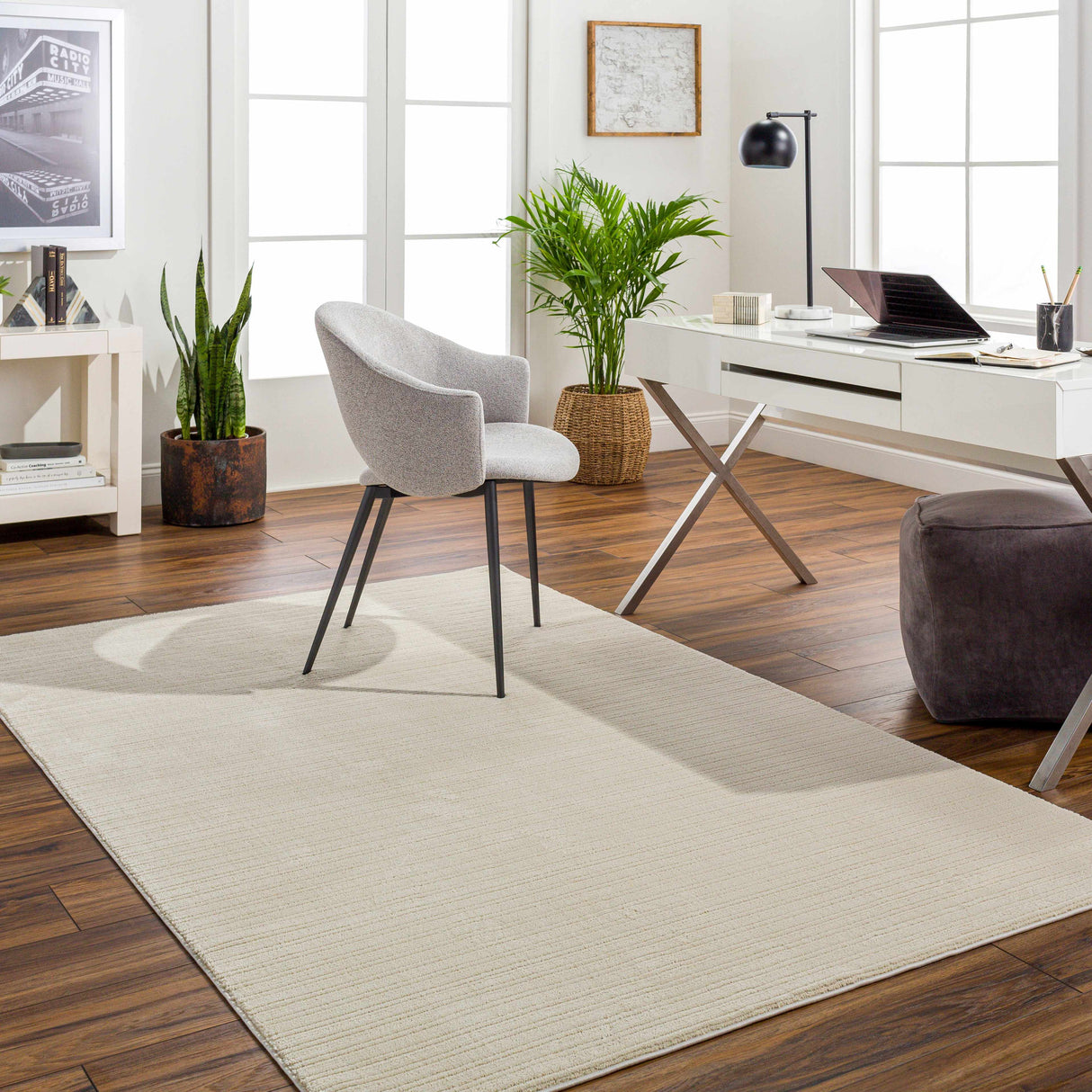 Kini Plush Textured Washable Rug