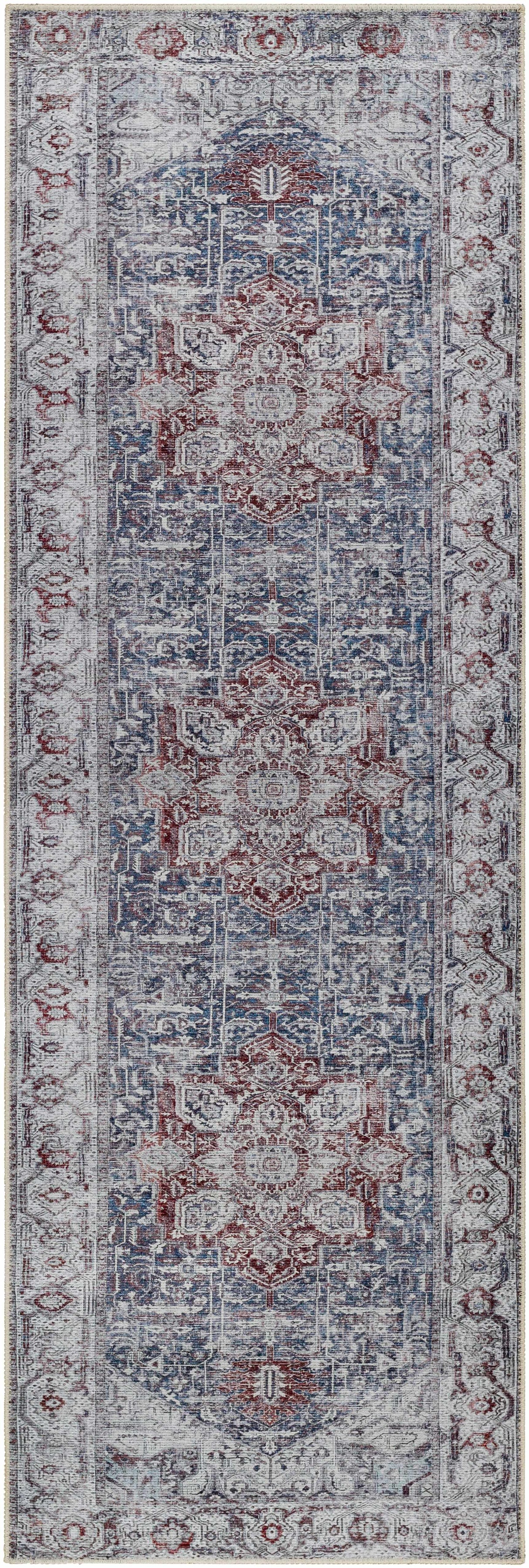Amato Blue Washable Area Rug - Clearance