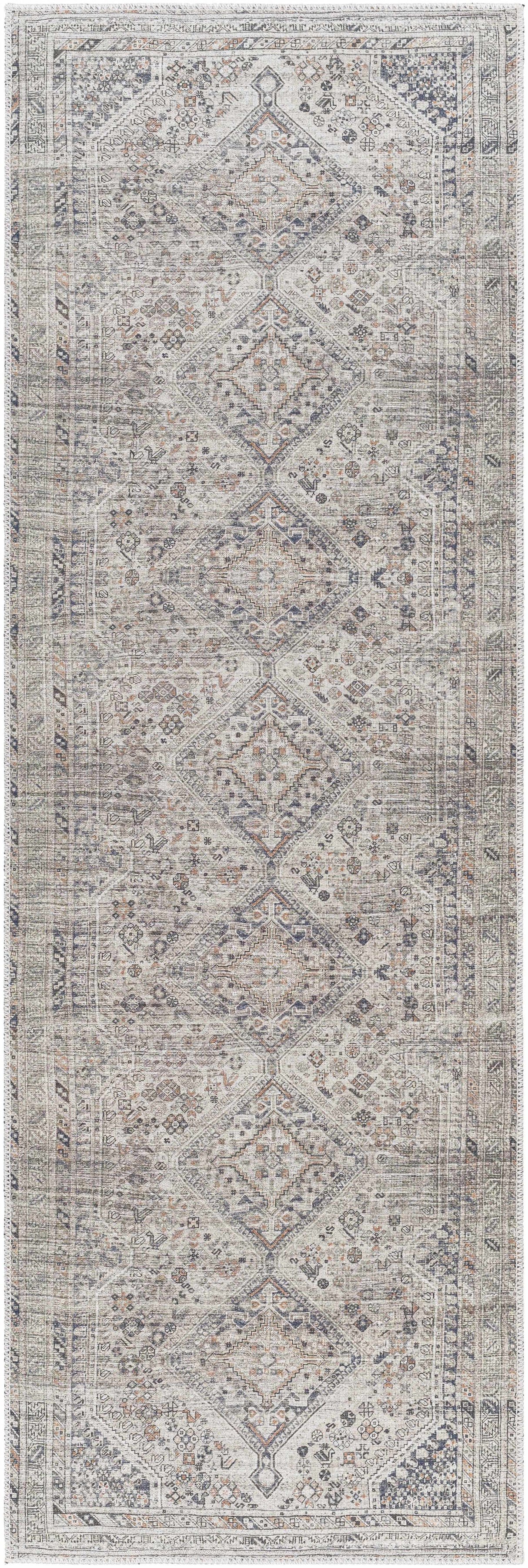 Barny Beige Flat Pile Washable Rug