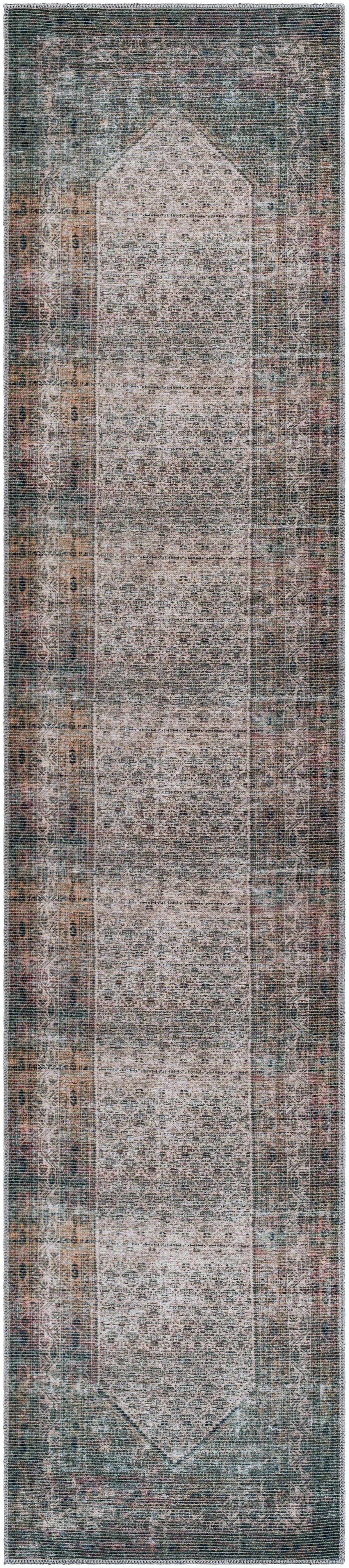 Olive Sariaya Distressed Washable Area Rug - Clearance
