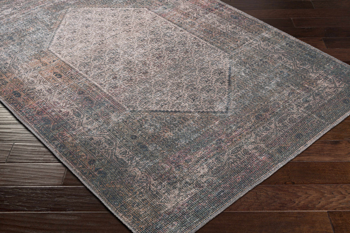 Olive Sariaya Distressed Washable Area Rug - Clearance
