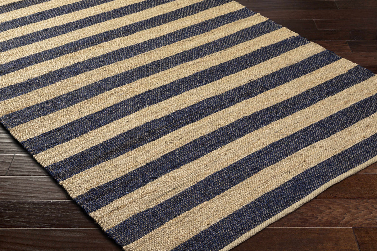 Ilkay Beige & Black Jute Area Rug - Clearance