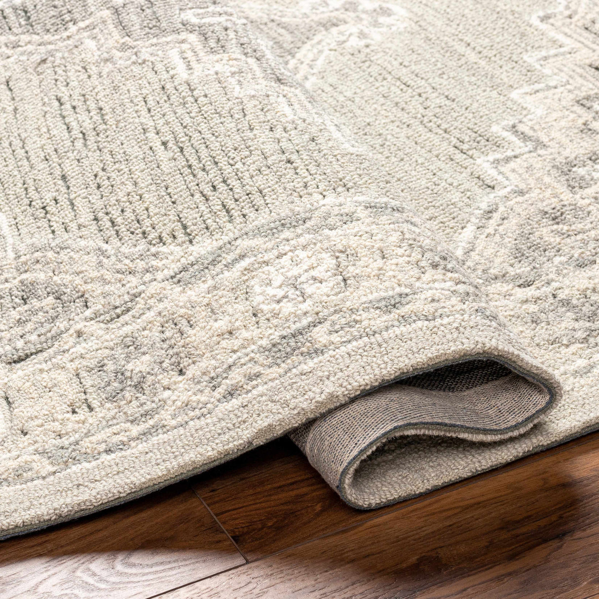 Nani Gray Wool Blend Area Rug - Clearance