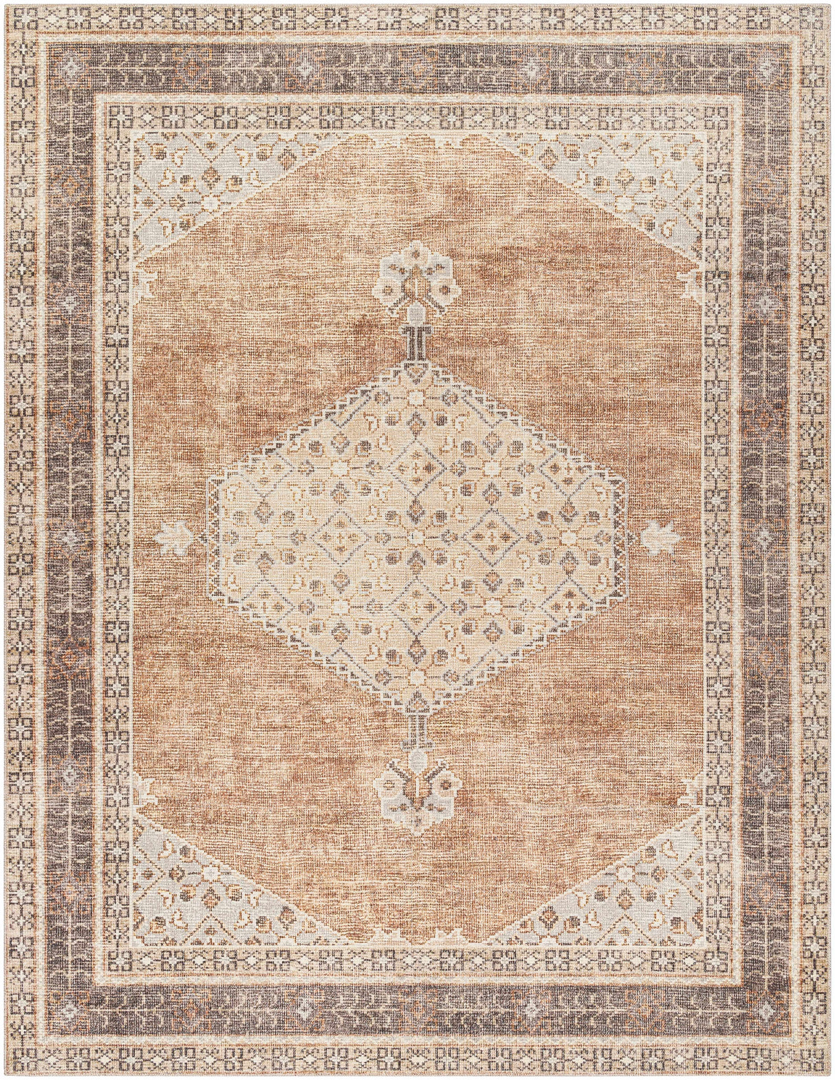 Lila Medallion Tan Area Rug