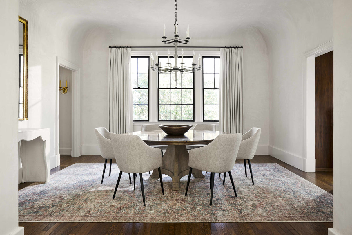 Marlene Damask Brown & Blue Area Rug - Becki Owens x Livabliss