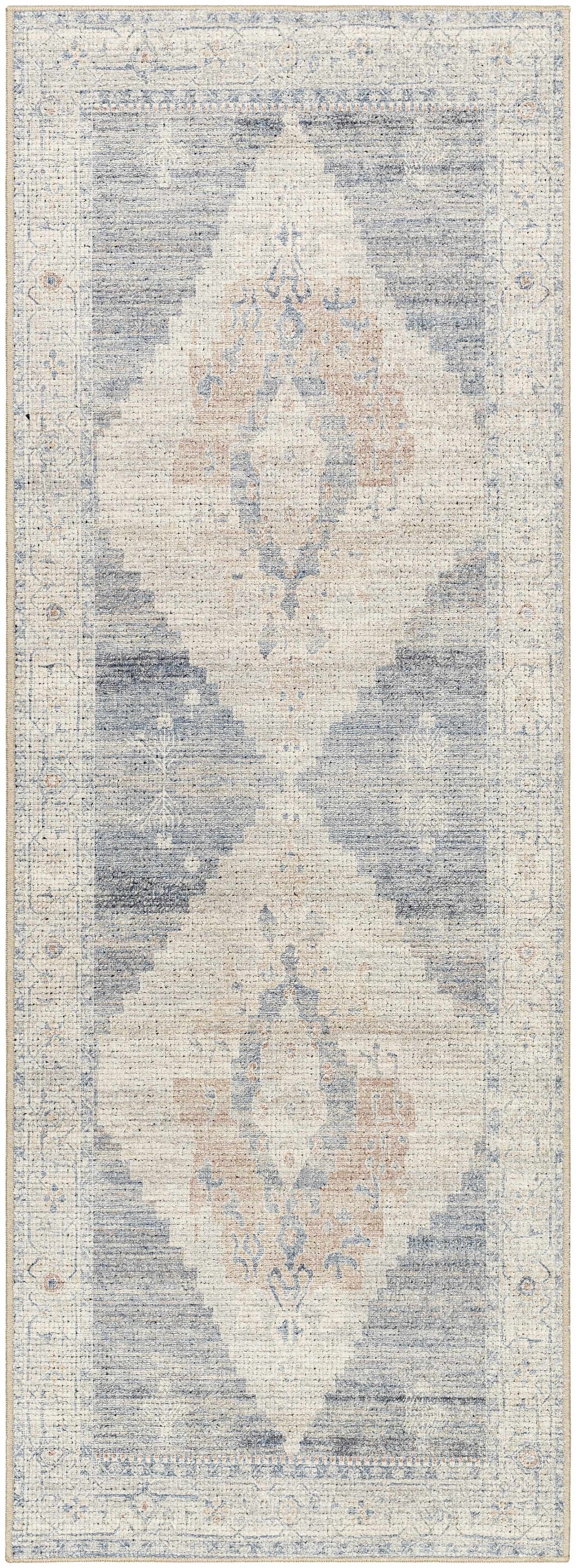Luca Medallion Pewter Area Rug
