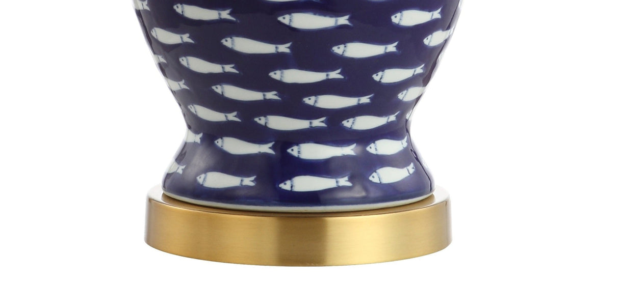 School ginger jar ceramic/metal led table lamp - Tuesday Morning - Table Lamps