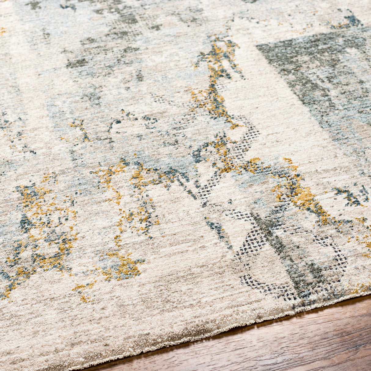 Adlai Textured Rug with Fringes