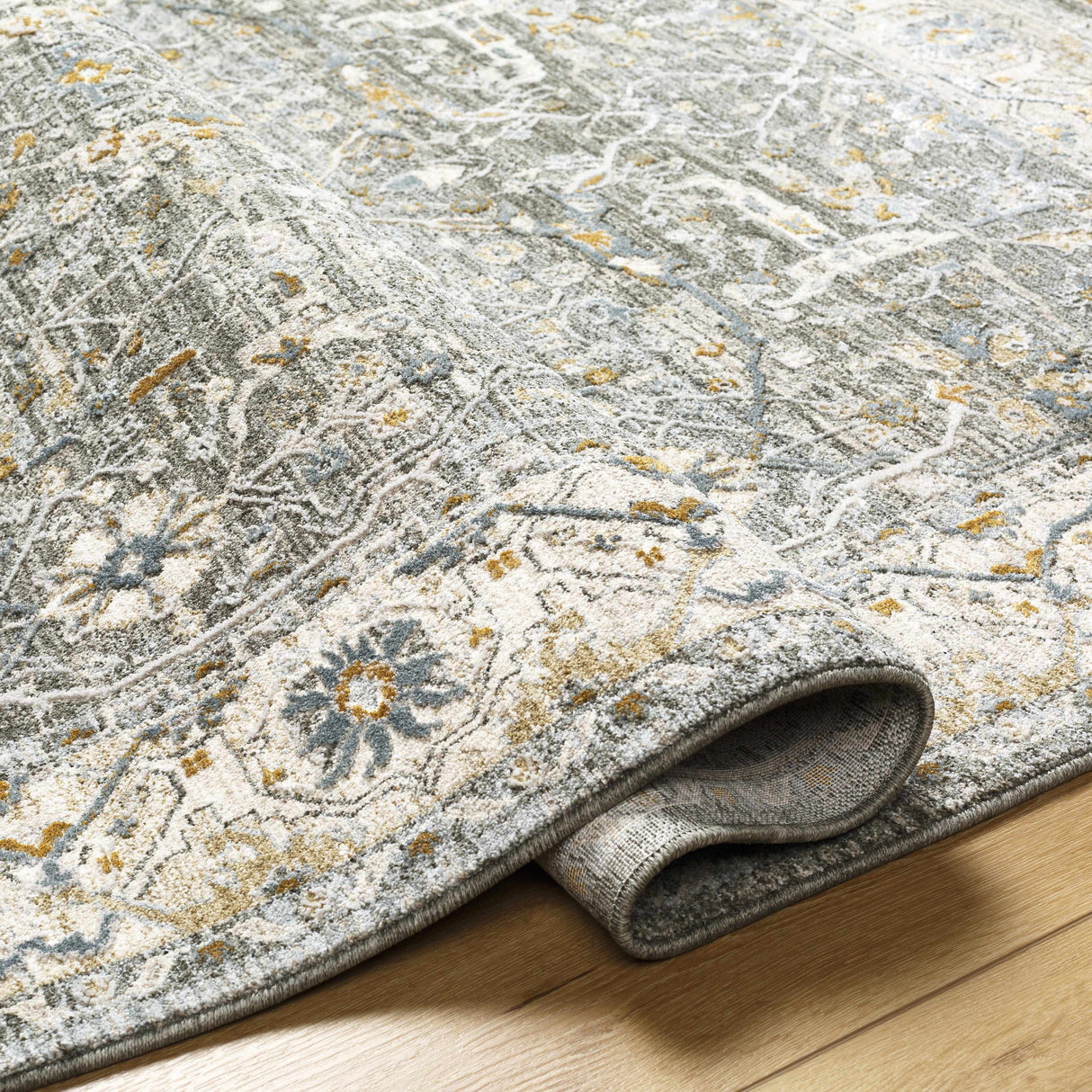 Aviva Teal Textured Rug with Fringes