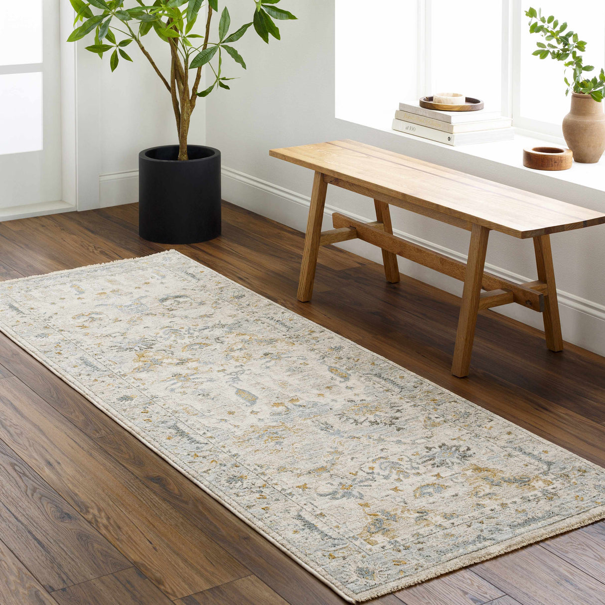 Emile Textured Rug with Fringes