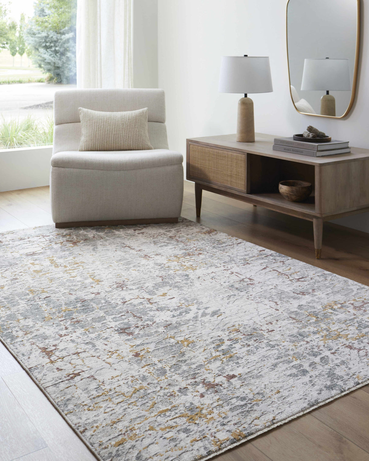 Kasim Textured Rug with Fringes