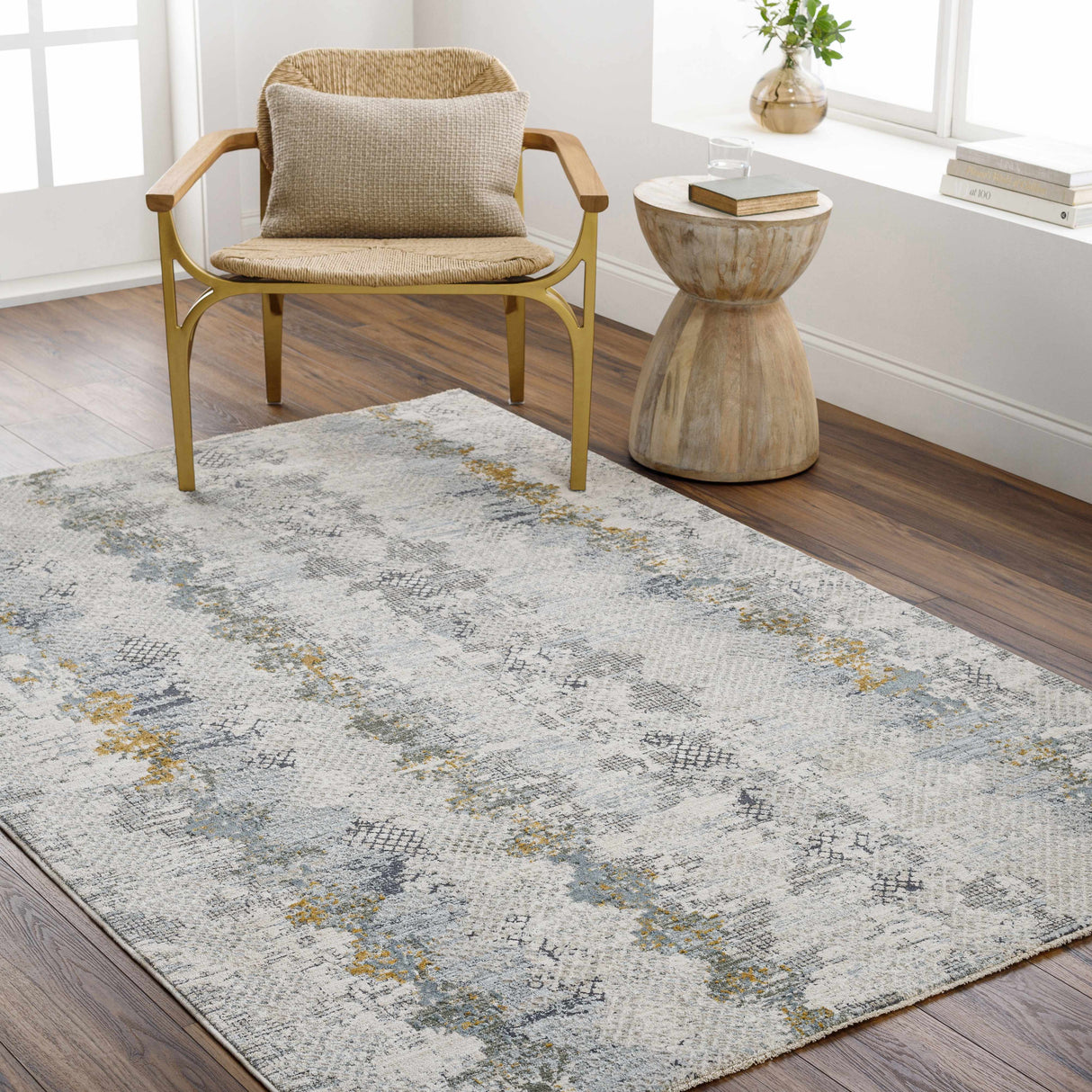 Lalo Textured Rug with Fringes