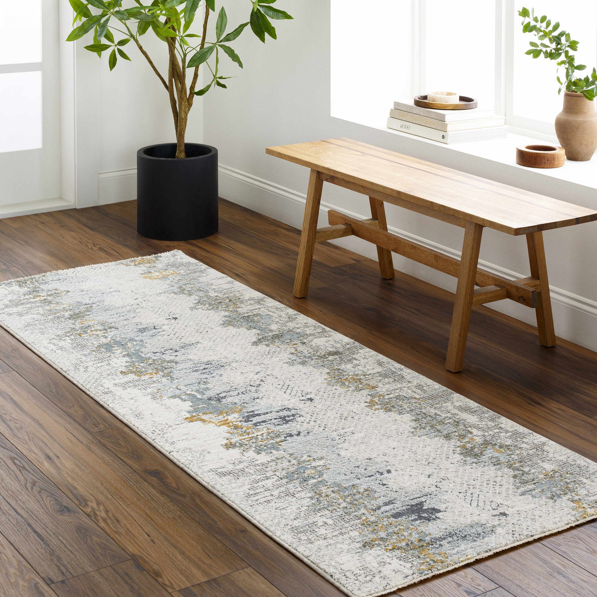 Lalo Textured Rug with Fringes