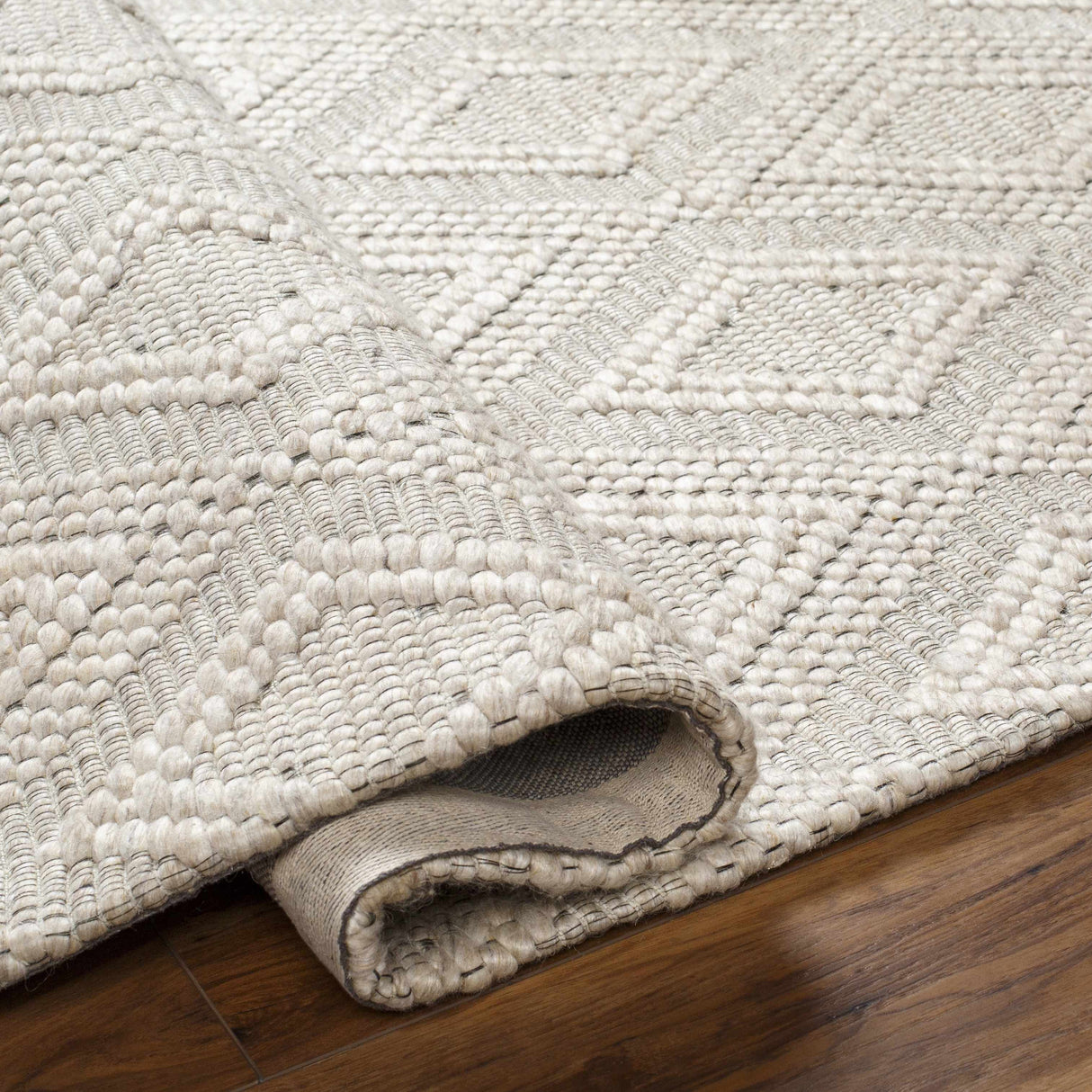 Kasib Beige Hand Woven Area Rug - Clearance