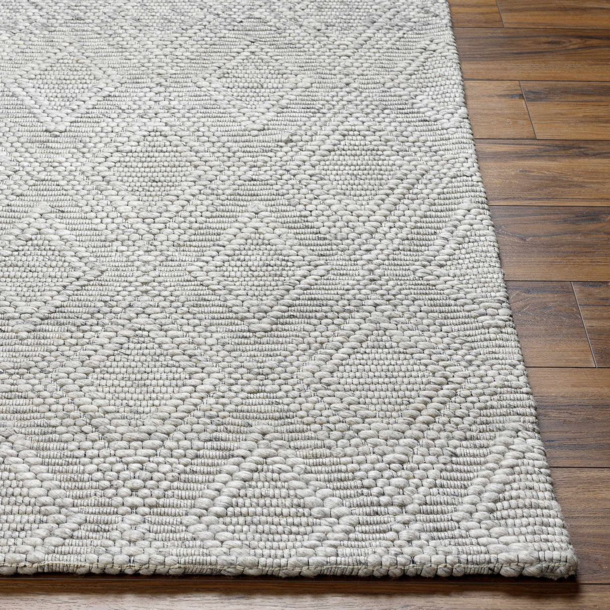 Kasib Gray Hand Woven Area Rug - Clearance
