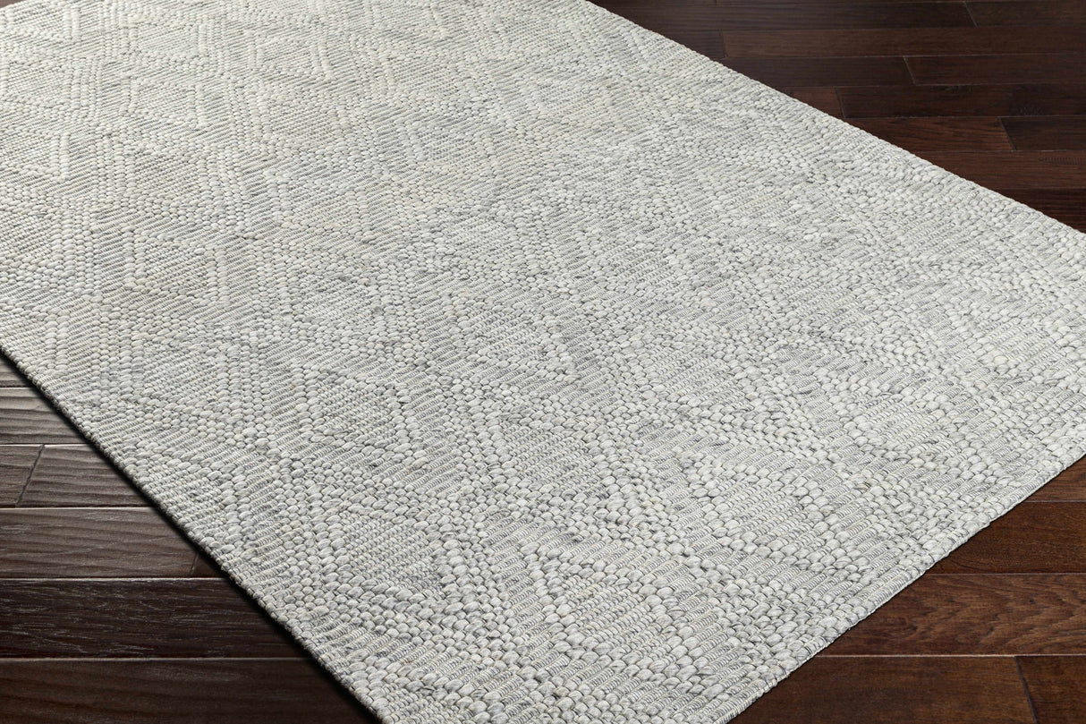 Kasib Gray Hand Woven Area Rug - Clearance