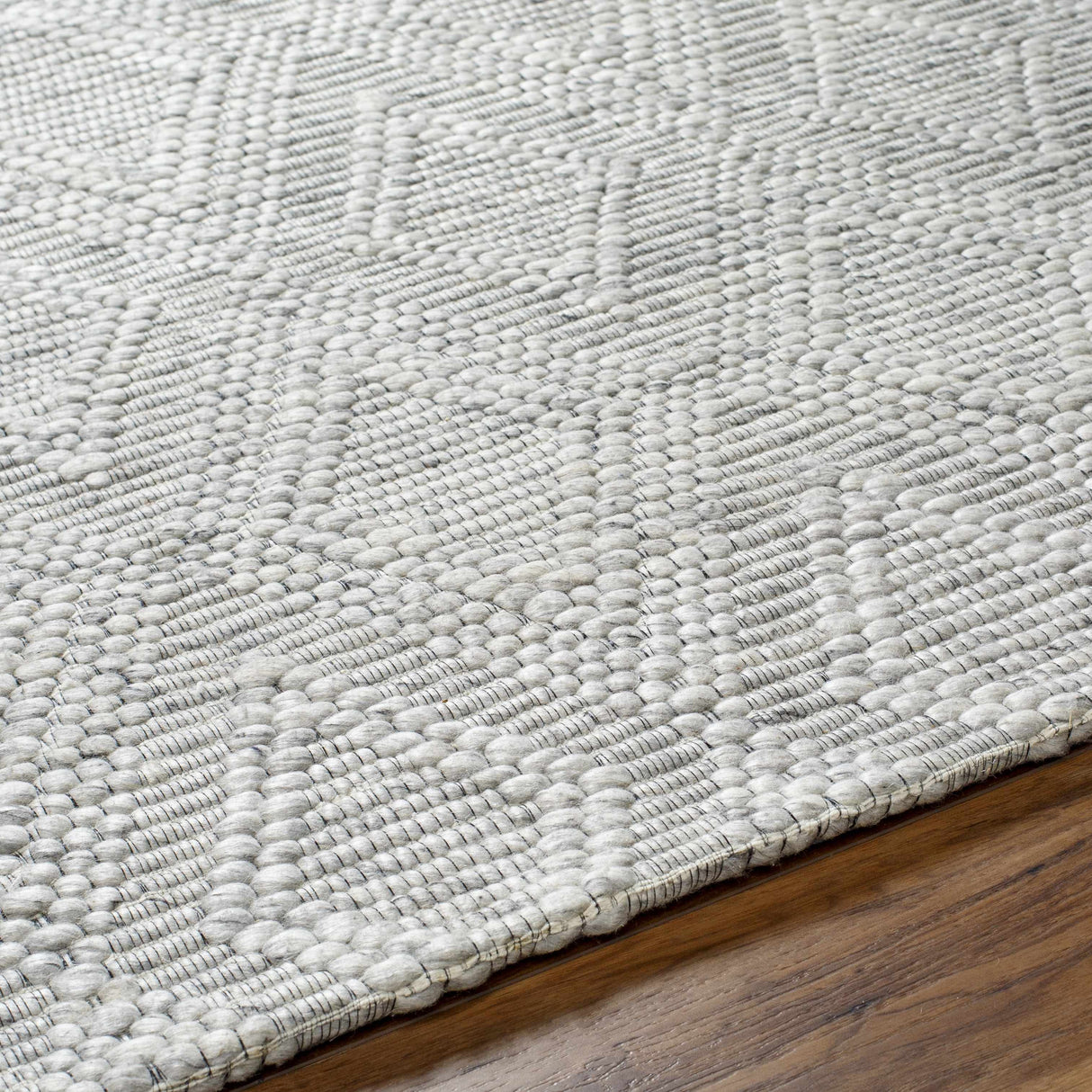 Kasib Gray Hand Woven Area Rug - Clearance