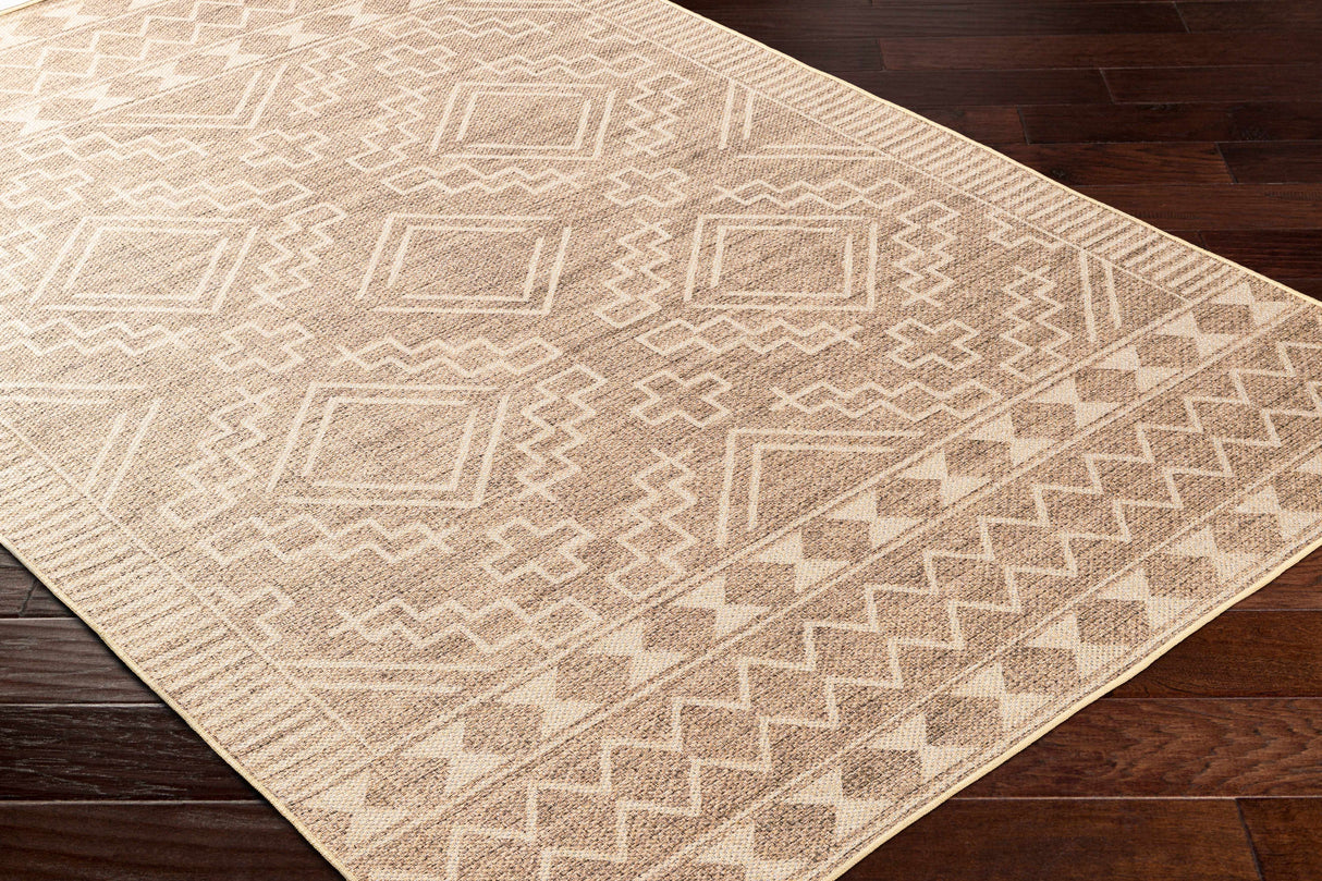 Halle Beige Washable Area Rug - Clearance