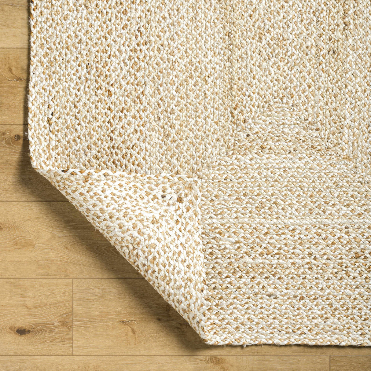 Elkie Cream Jute Area Rug - Clearance