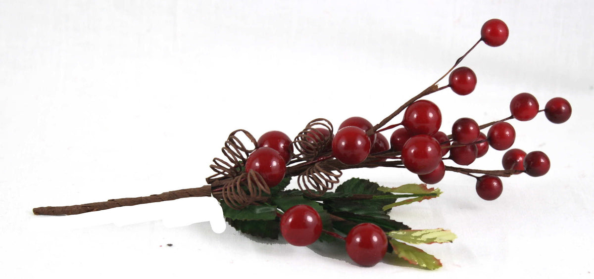 9" Berry Spray - Silver