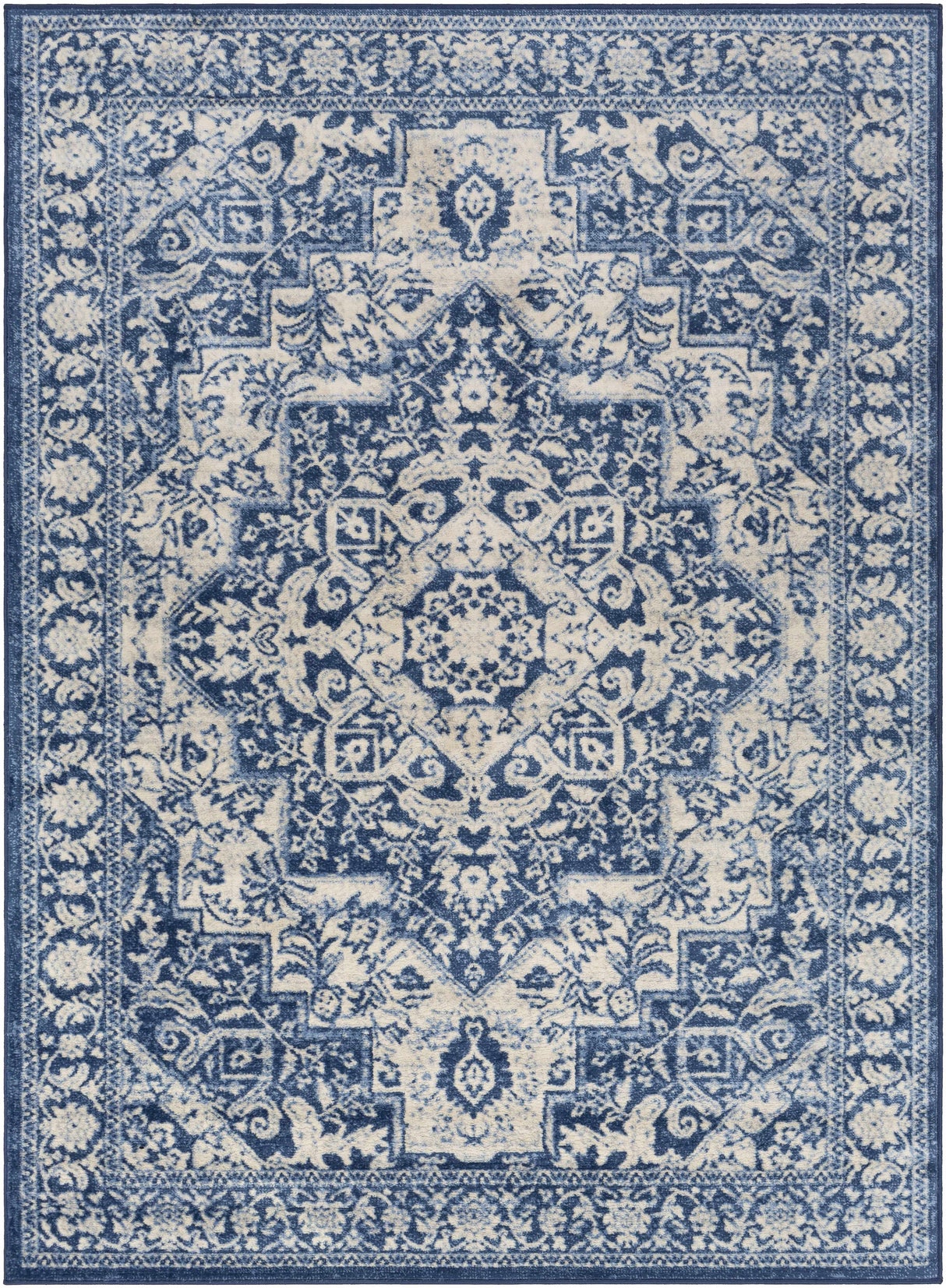 Shavertown Blue Traditional Area Rug - Clearance