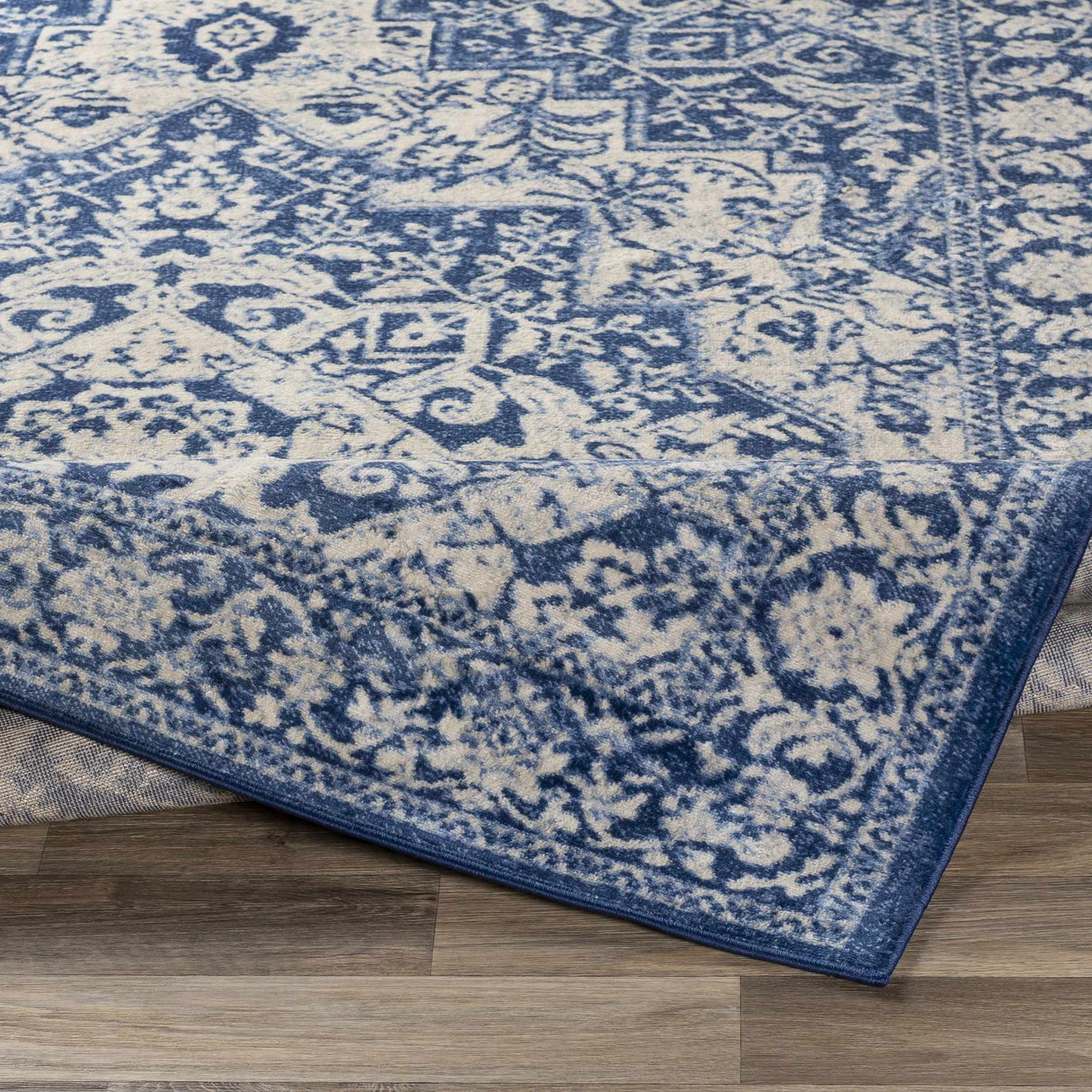 Shavertown Blue Traditional Area Rug - Clearance