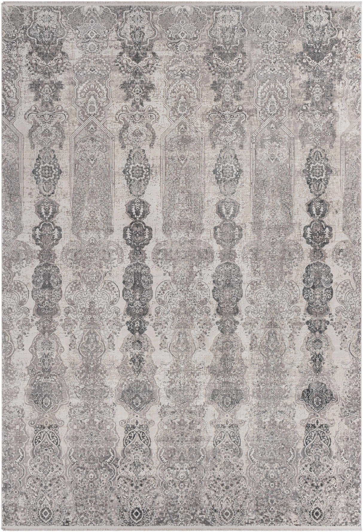 Shipdham Luxury Fringed Faux Silk Area Rug - Clearance