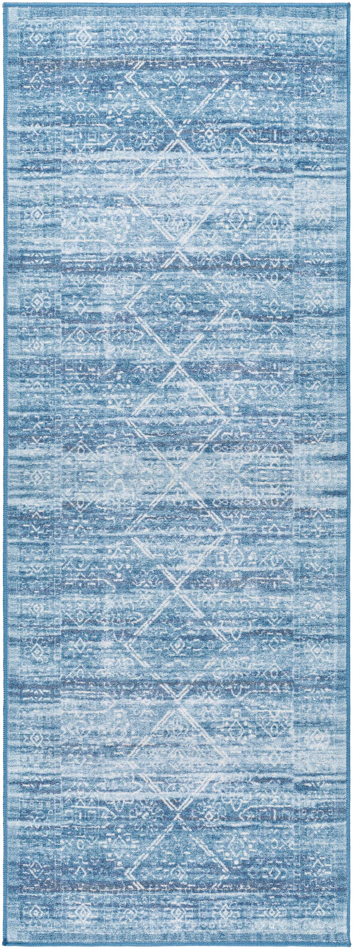 Blake Arctic Sky Washable Area Rug - Clearance