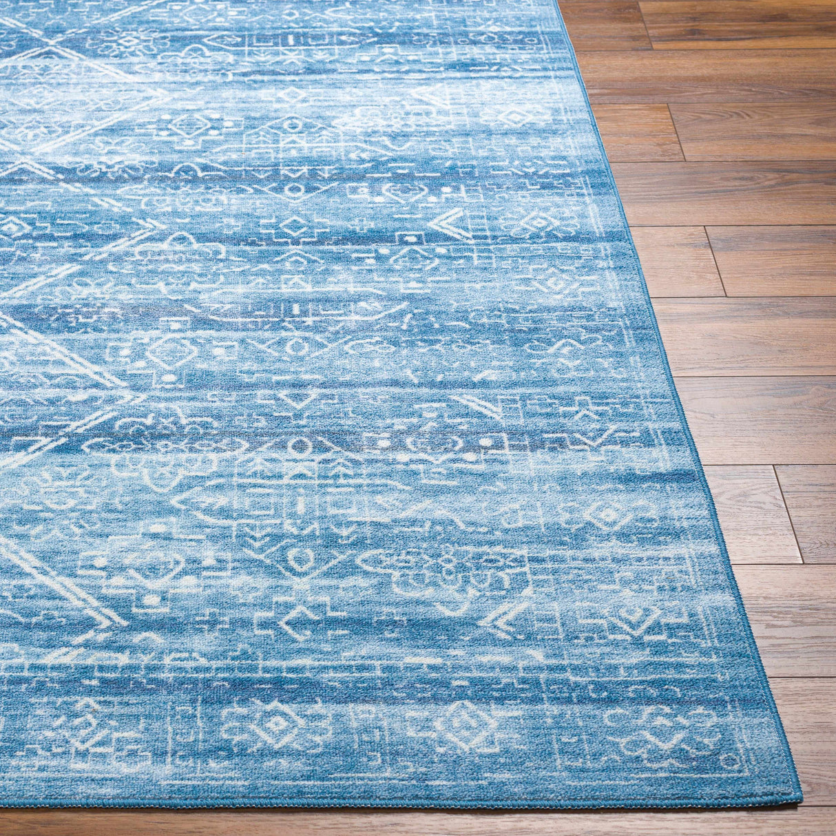 Blake Arctic Sky Washable Area Rug - Clearance