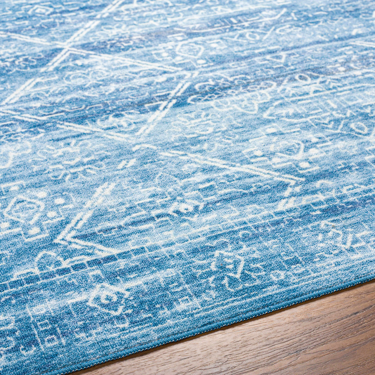 Blake Arctic Sky Washable Area Rug - Clearance