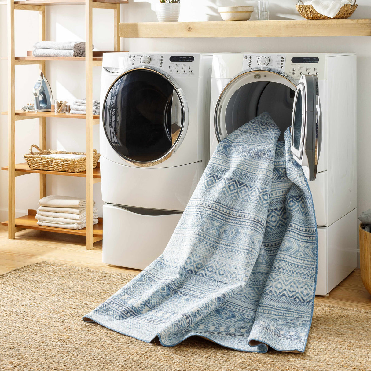 Gizeh Arctic Stone Washable Area Rug - Clearance