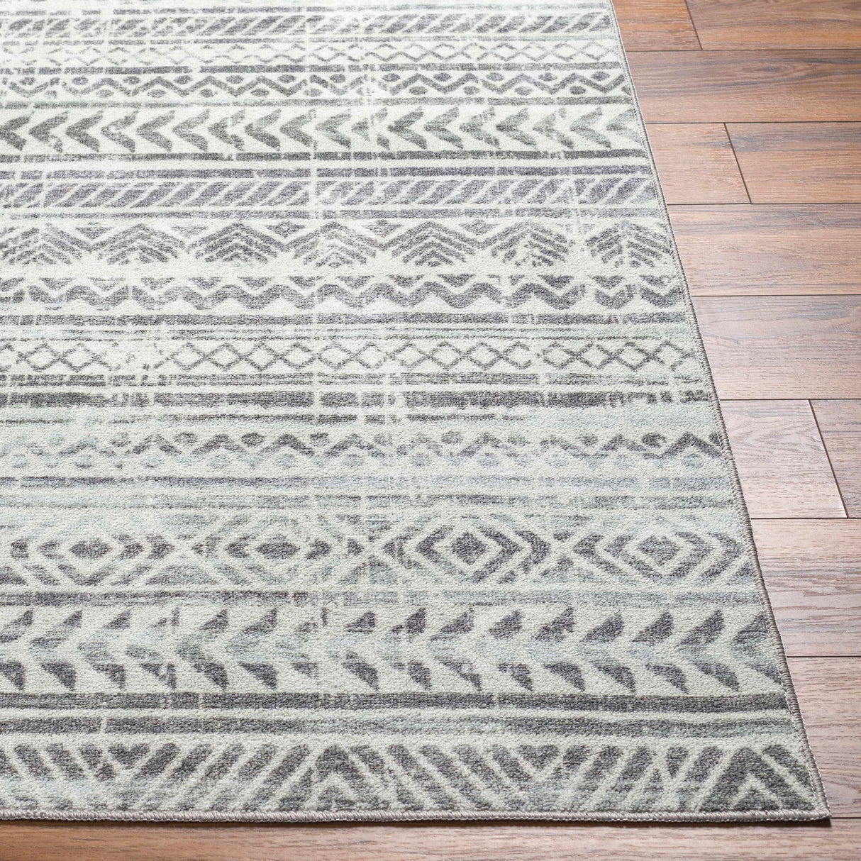Ianna Light Gray Washable Area Rug - Clearance