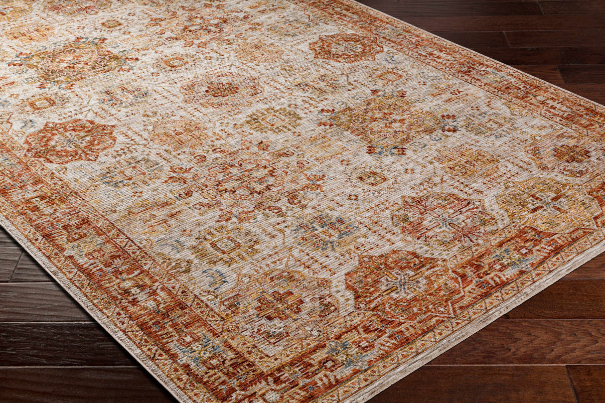 Ange Rust Rich Textured Traditional Rug