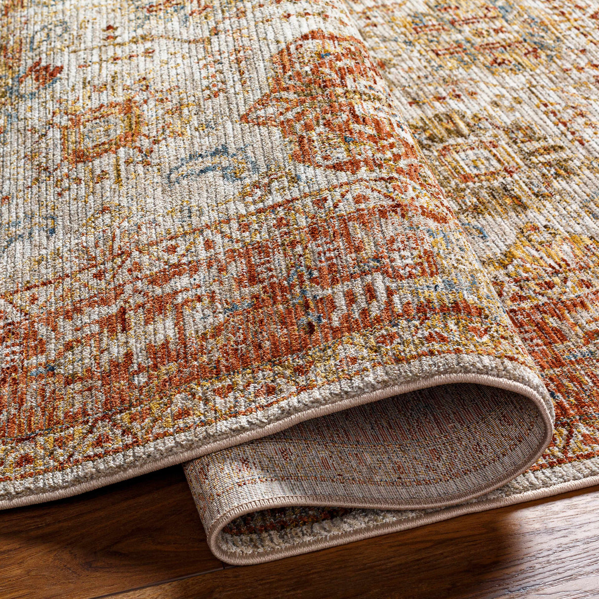 Ange Rust Rich Textured Traditional Rug