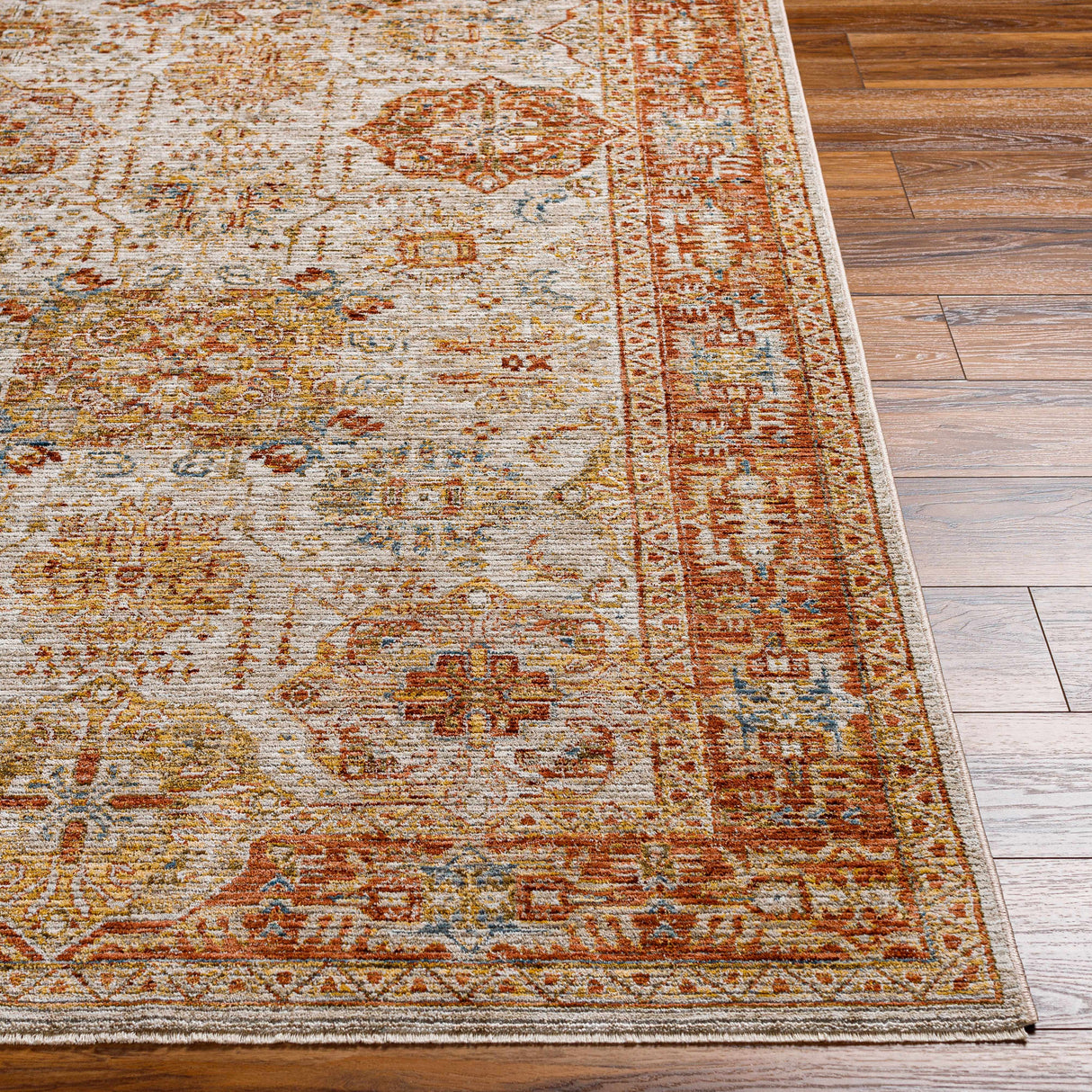 Ange Rust Rich Textured Traditional Rug